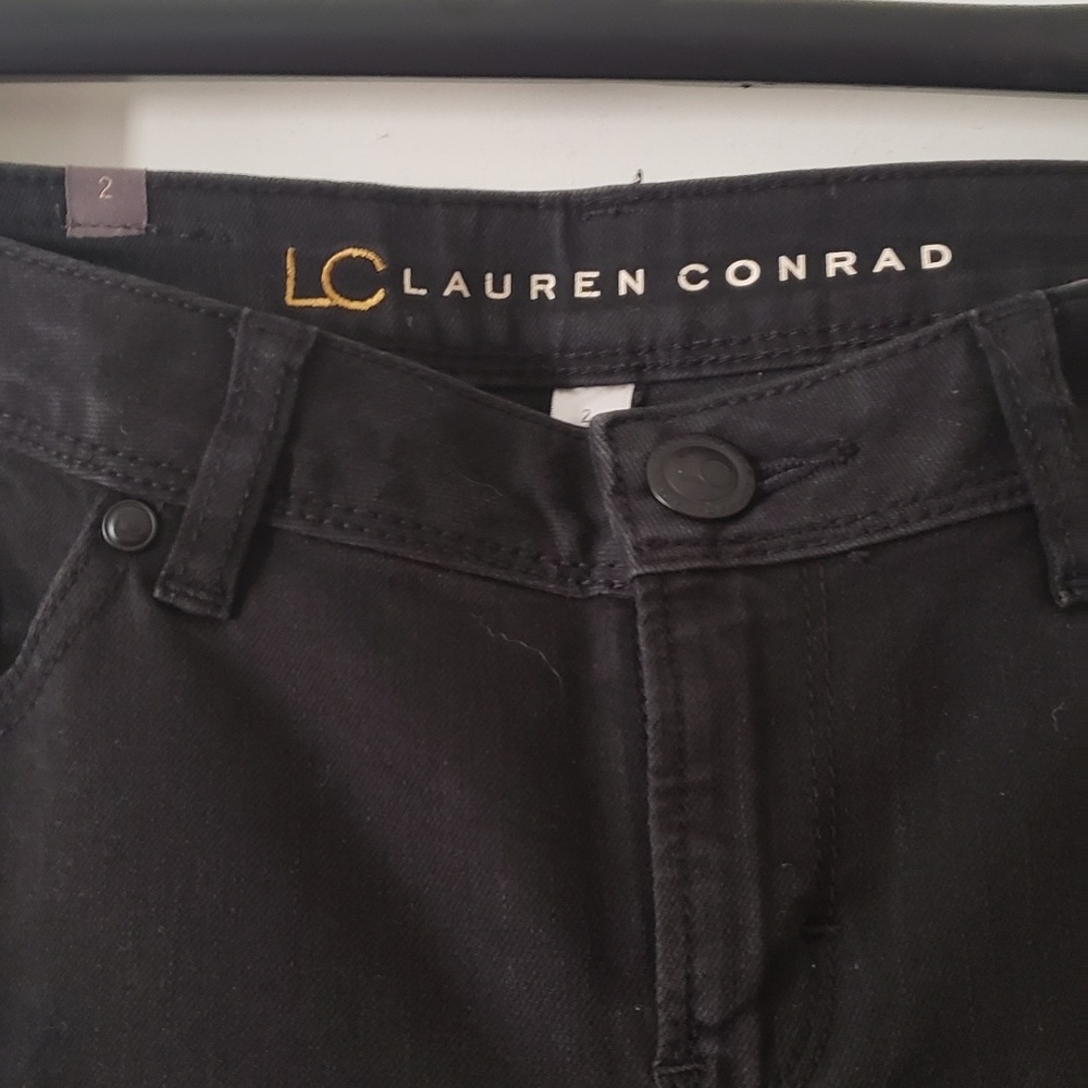 Lauren Conrad straight leg jean pants, black sz 2